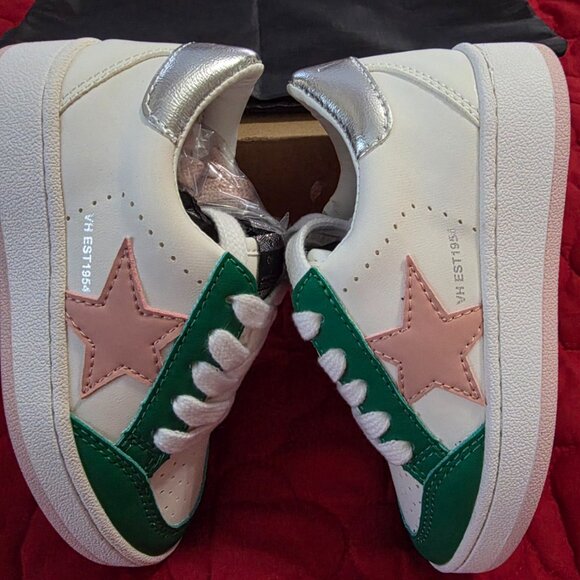 ⭐ Girls Vintage Havana “Betty” Sneakers – Size 10 – White/Green/Pink – NWT - Picture 6 of 8